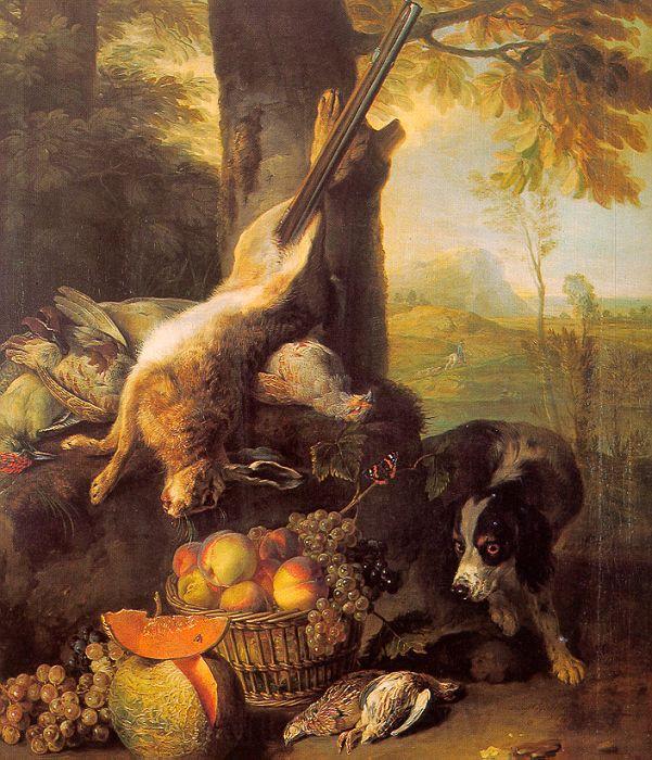 Francois Desportes Still Life with Dead Hare and Fruit Spain oil painting art
